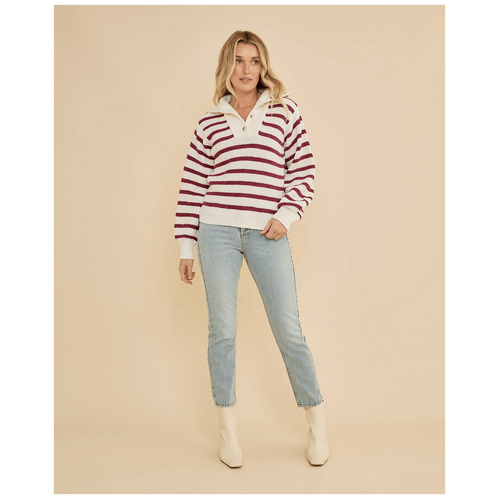 Amelius Lina Striped Knit - Mahogany