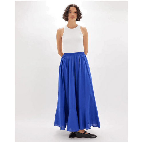 Amelius Lavinia Panelled Maxi Skirt - Cobalt Blue