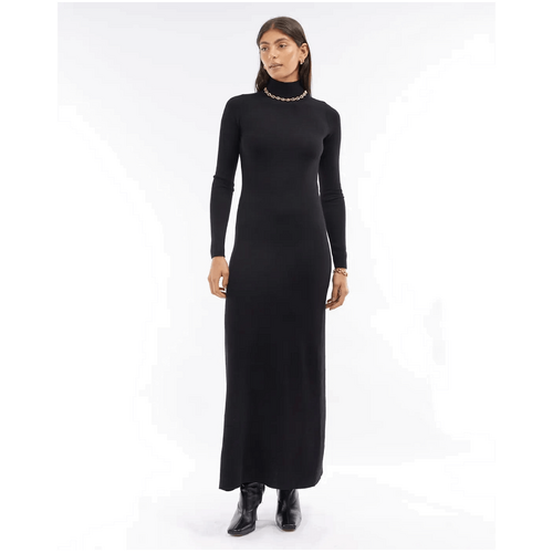 Amelius Blair Backless Knit Dress - Black
