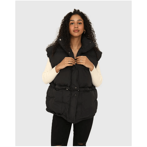 belle &amp; bloom Landslide Zip-Off Puffer Vest - Black