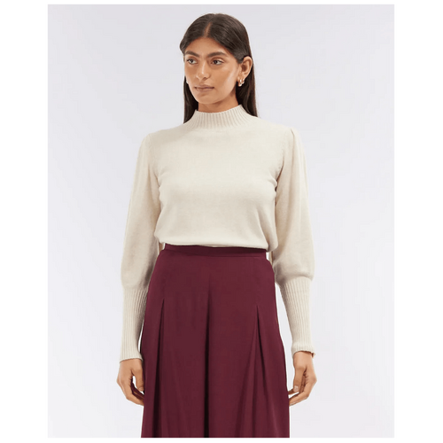 Amelius Rhea Puff Sleeve Knit - Cream Marle