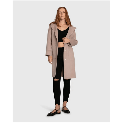 belle &amp; bloom Sunday Morning Wool Blend Hooded Coat - Sand