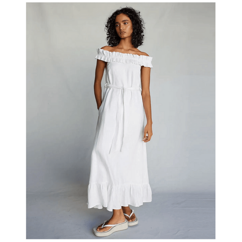 Amelius Gaia Linen Dress - White