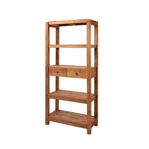 Amalfi Reclaimed Pine Wood Shelving Unit Natural
