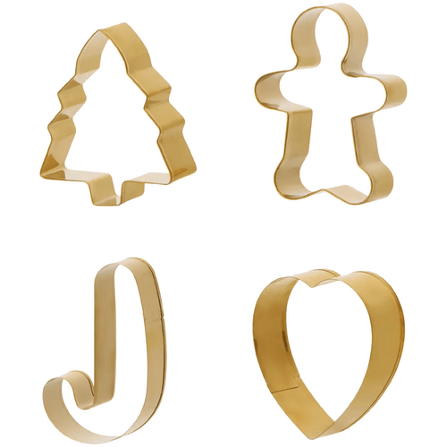 Davis &amp; Waddell Cookie Cutter 4pcs Set Gold