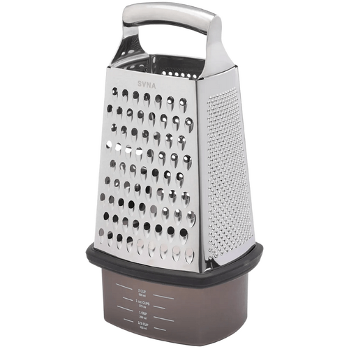 SVNA Premium Stainless Steel Box Grater with Storage Box