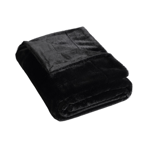 Ardor Boudoir Benz Faux Fur Throw, 130x170cm, Black