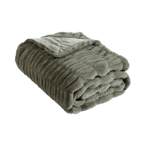 Ardor Boudoir Clayton Faux Fur Throw, 130x170cm, Khaki