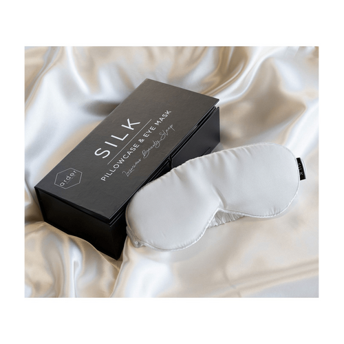 Ardor Silk Pillowcase &amp; Eye Mask Gift Set, Ivory Dreams
