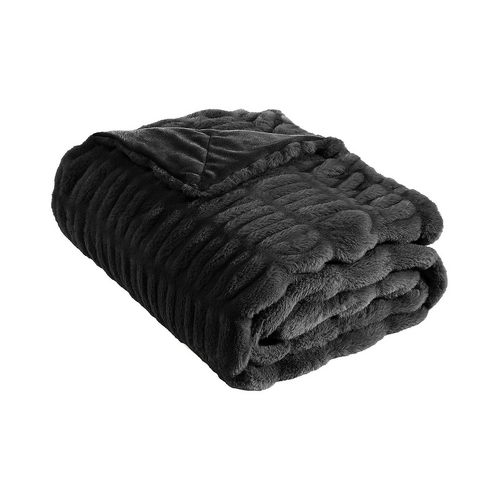 Ardor Boudoir Clayton Faux Fur Throw, 130x170cm, Black