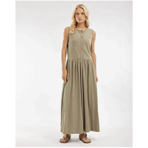 Amelius Jacki Reversible Maxi Dress - Khaki