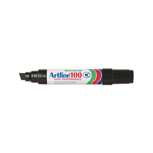 Artline 100 Permanent Marker 12mm Chisel Black B