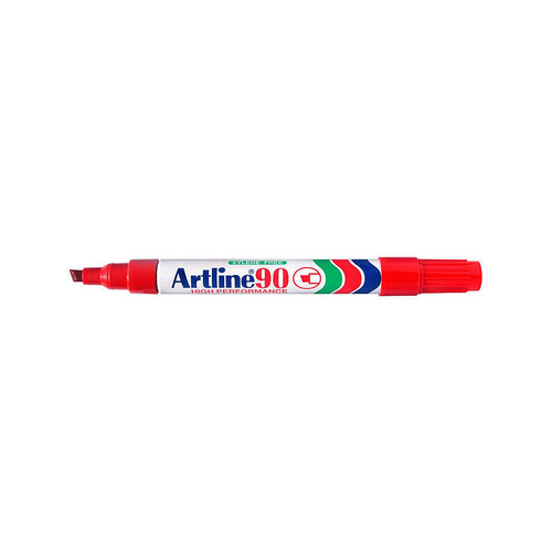 Artline 90 Permanent Marker 5mm Chisel Red B