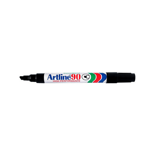 Artline 90 Permanent Marker 5mm Chisel Black B