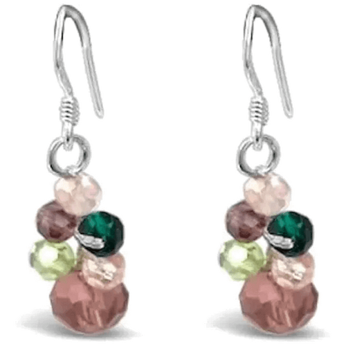 Fabuleux Vous Areeya Pink &amp; Green Crystal Bead Earrings