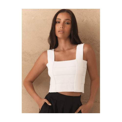 BAE Bandage Knit Top - White