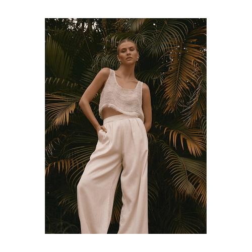 BAE Tori Net Top - Natural /Cream