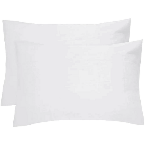 Bambury French Flax Linen Pillowcase Pairs - White