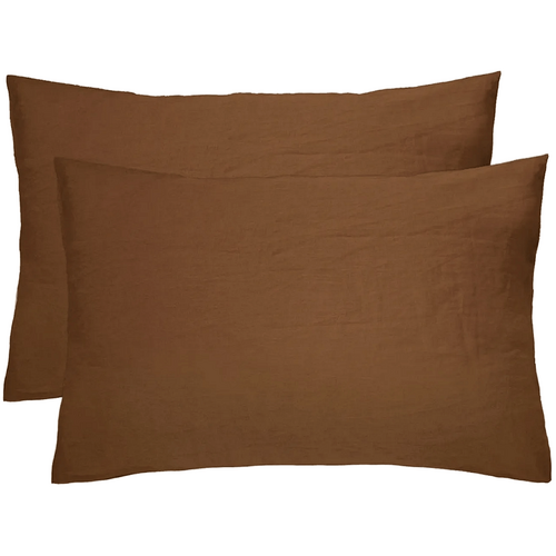 Bambury French Flax Linen Pillowcase Pairs - Hazel