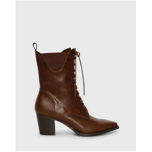 belle &amp; bloom Jumping Ship Laced Boot - Chocolate