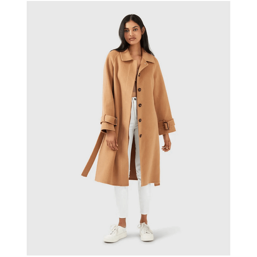 belle &amp; bloom Shore To Shore Belted Wool Coat - Camel