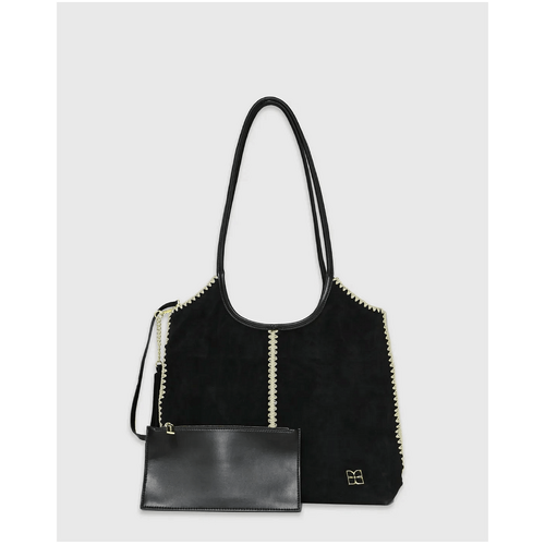 belle &amp; bloom Back To Friends Suede Shopper - Black