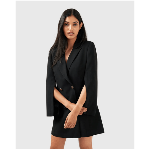 belle &amp; bloom Diamond Heart Blazer Dress - Black