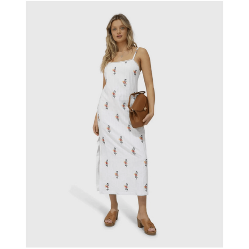 belle &amp; bloom She Blooms Floral Midi Dress - White