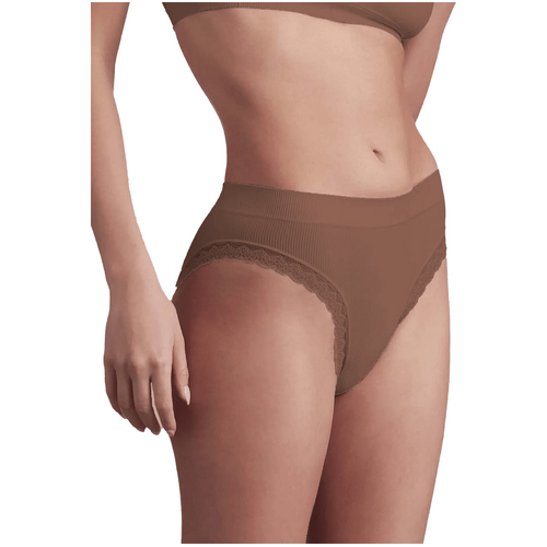 Bellissima Soft Ribbed Brief with Lace Trim