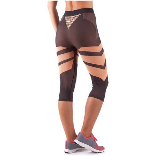 Bellissima Actiwear Womens Dryarn Two-Tone Capri Leggings