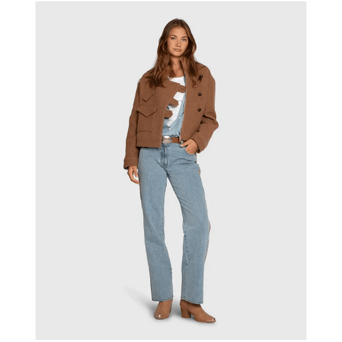 belle &amp; bloom Rebel Mid Rise Side Stripe Denim Jeans - Light Denim Wash