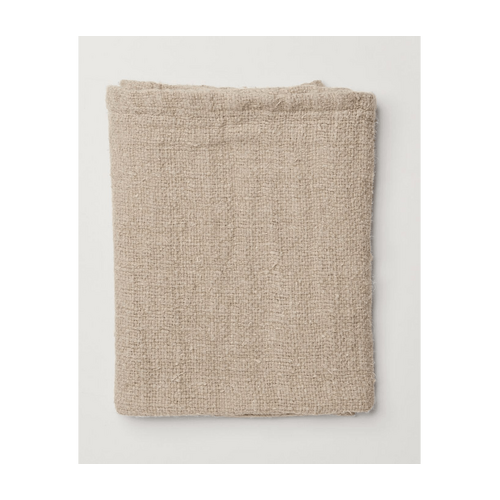Bessie Handwoven, Pure Linen Bath Towel Natural