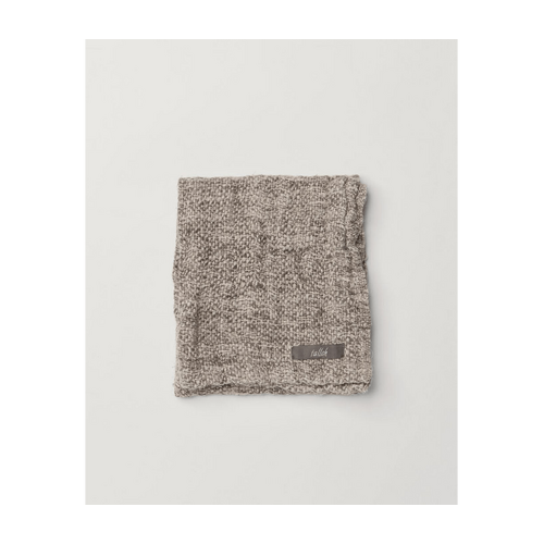 Bessie Handwoven, Pure Linen Hand Towel Natural/Charcoal