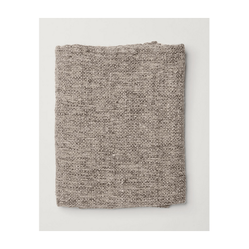 Bessie Handwoven,Pure Linen Bath Towel Natural/Charcoal