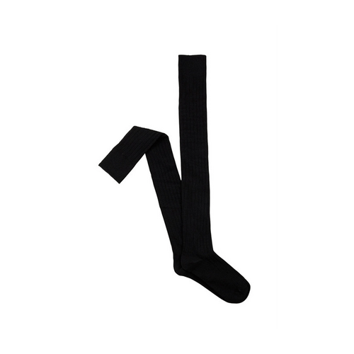 Women&#39;s Merino Wool Over The Knee Socks- Black