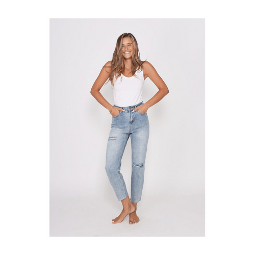 Taylor Mom Jeans - Blue