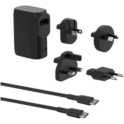 Belkin BoostCharge Hybrid Wall Charger 25W + Power Bank 5K with Travel Adapter Kit
