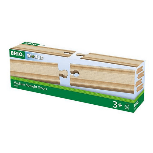 BRIO - Medium Straight Tracks 4 pieces