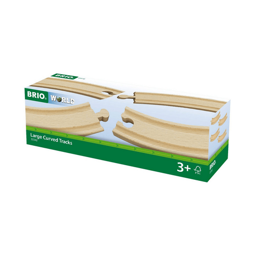 BRIO - Large Curved Tracks 4 pieces