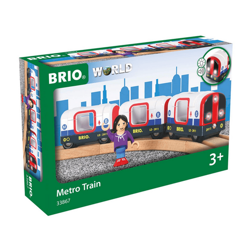 BRIO - Metro Train w Sound &amp; Lights 4 pieces