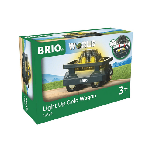 BRIO - Light Up Gold Wagon 2 pieces