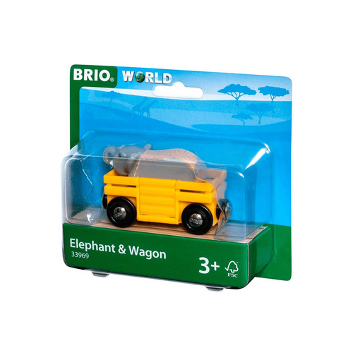 BRIO - Elephant and Wagon 2 pieces