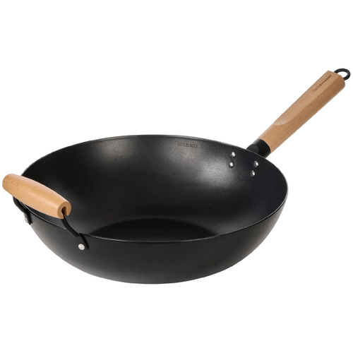Davis &amp; Waddell Non Stick Carbon Steel Wok Black