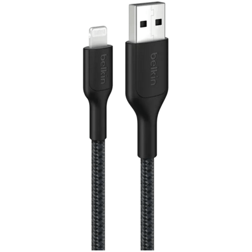 Belkin BoostCharge Braided USB-A Cable with Lightning Connector 2m - Black