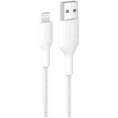 Belkin BoostCharge Braided USB-A Cable with Lightning Connector 1m - White