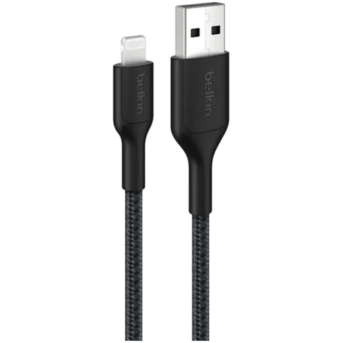 Belkin BoostCharge Braided USB-A Cable with Lightning Connector 1m - Black