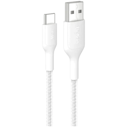 Belkin Boost Charge Pro USB-A to C - Braided Cable - 1m Universally compatible - White