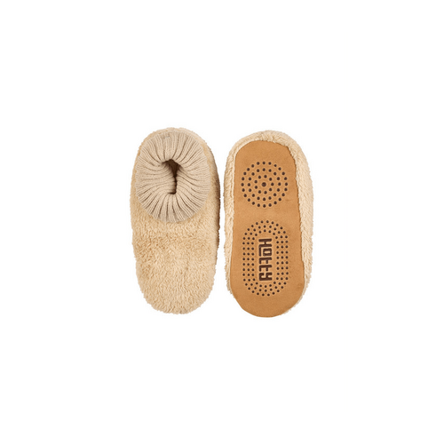 Womens Hotty Teddy Faux Fur Slipper Booties-Camel