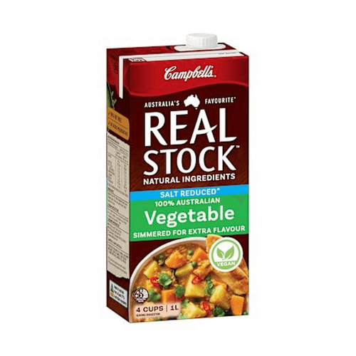 Campbells Real Stock Vegetable Salt Reduced 1l