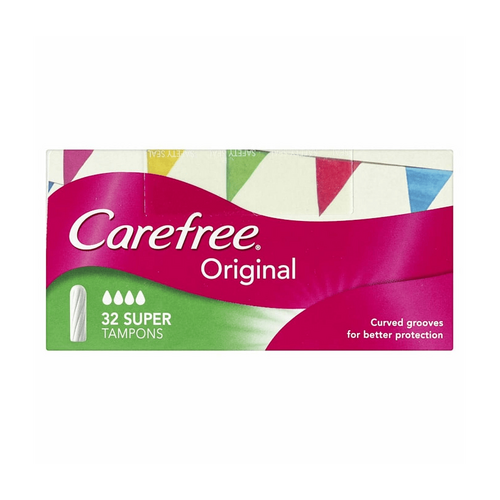 Carefree Original Tampons Super 32 Pack